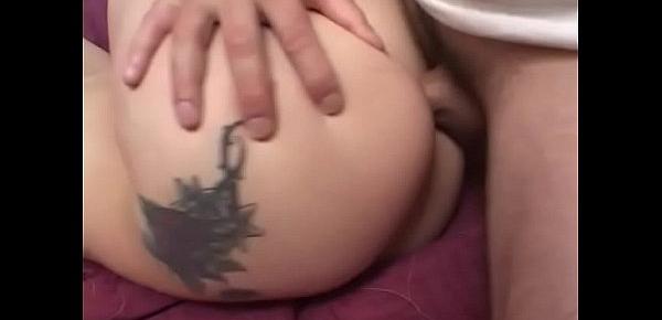  Nasty blonde housewife with massive tattooed keyster us fond of getting her twat well polished and her mouth full of jizz